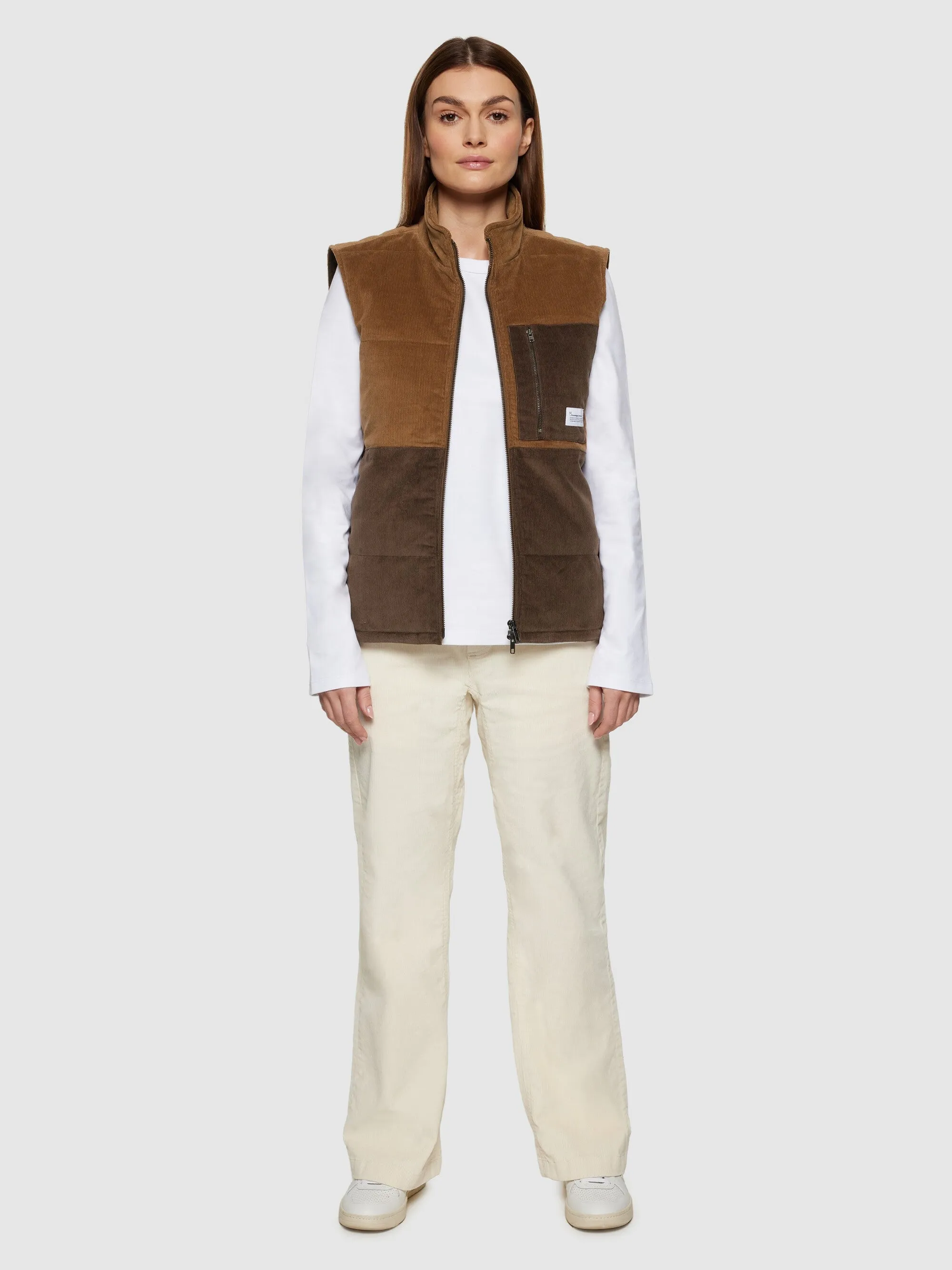 14-wales corduroy colorblock vest - GRS/Vegan - Dachshund