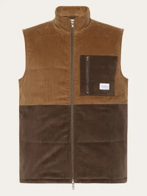 14-wales corduroy colorblock vest - GRS/Vegan - Dachshund