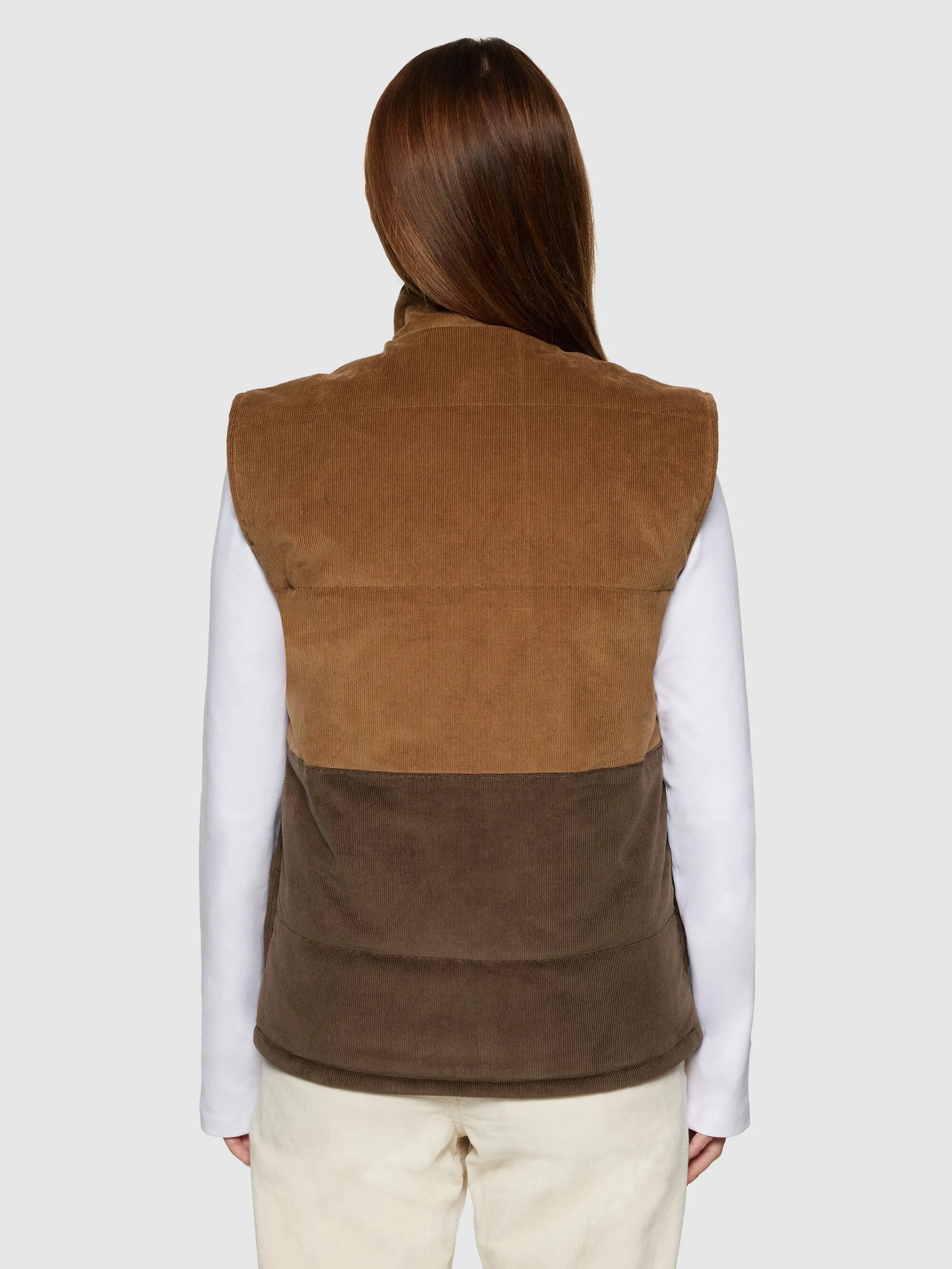 14-wales corduroy colorblock vest - GRS/Vegan - Dachshund