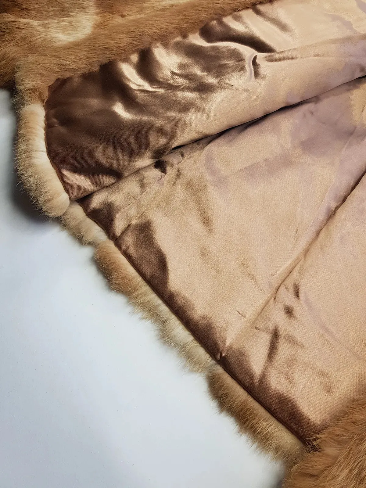 1960s Vintage Caramel Rabbit Coat - Super Soft - Creamy Caramel Brown