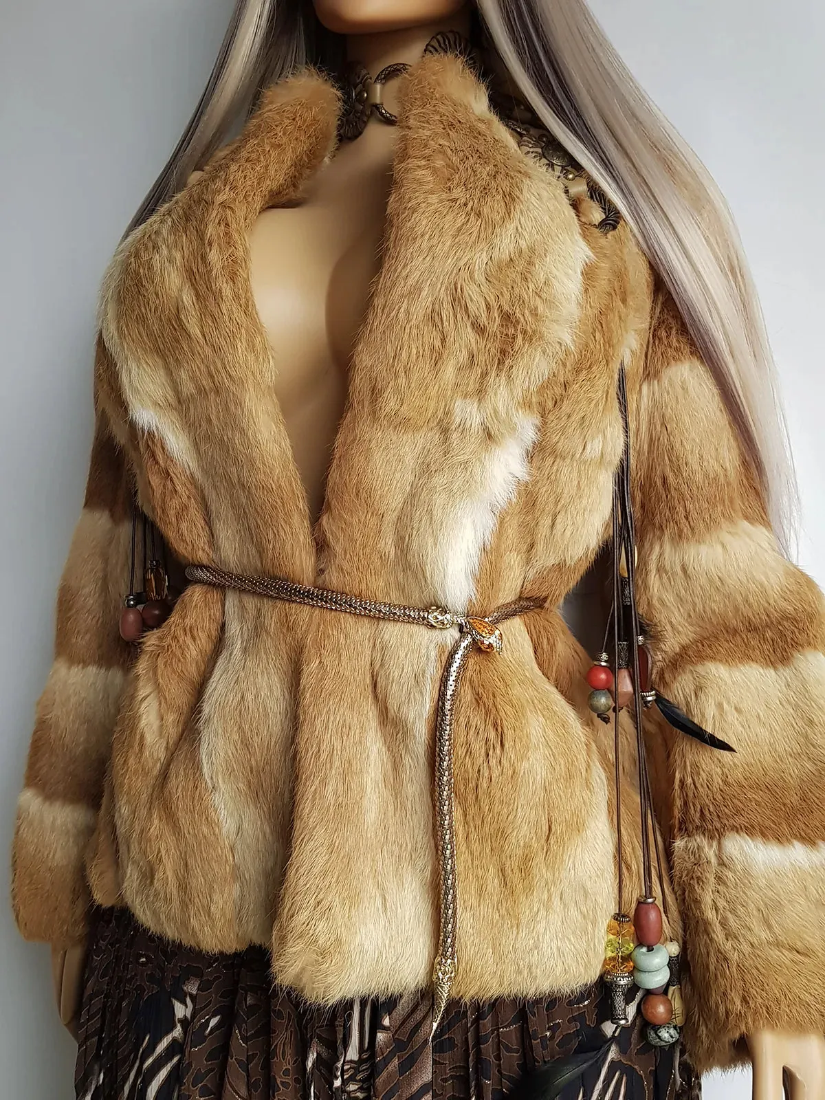 1960s Vintage Caramel Rabbit Coat - Super Soft - Creamy Caramel Brown