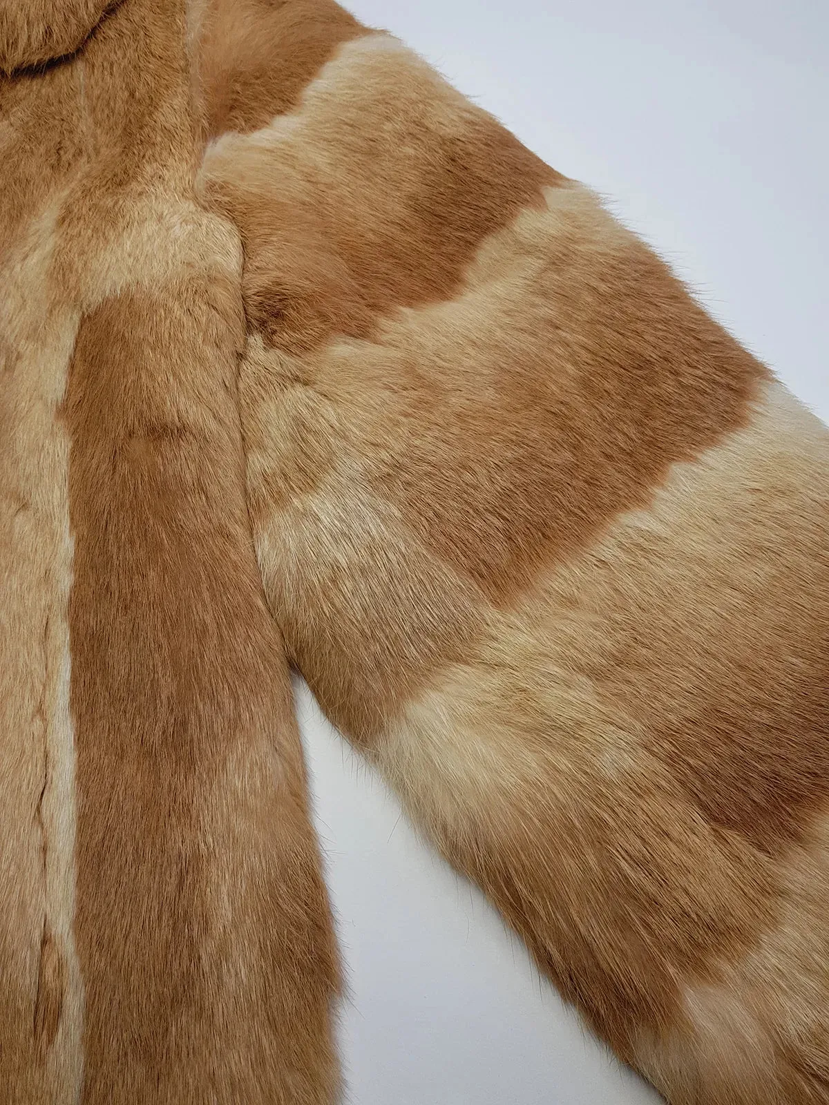 1960s Vintage Caramel Rabbit Coat - Super Soft - Creamy Caramel Brown