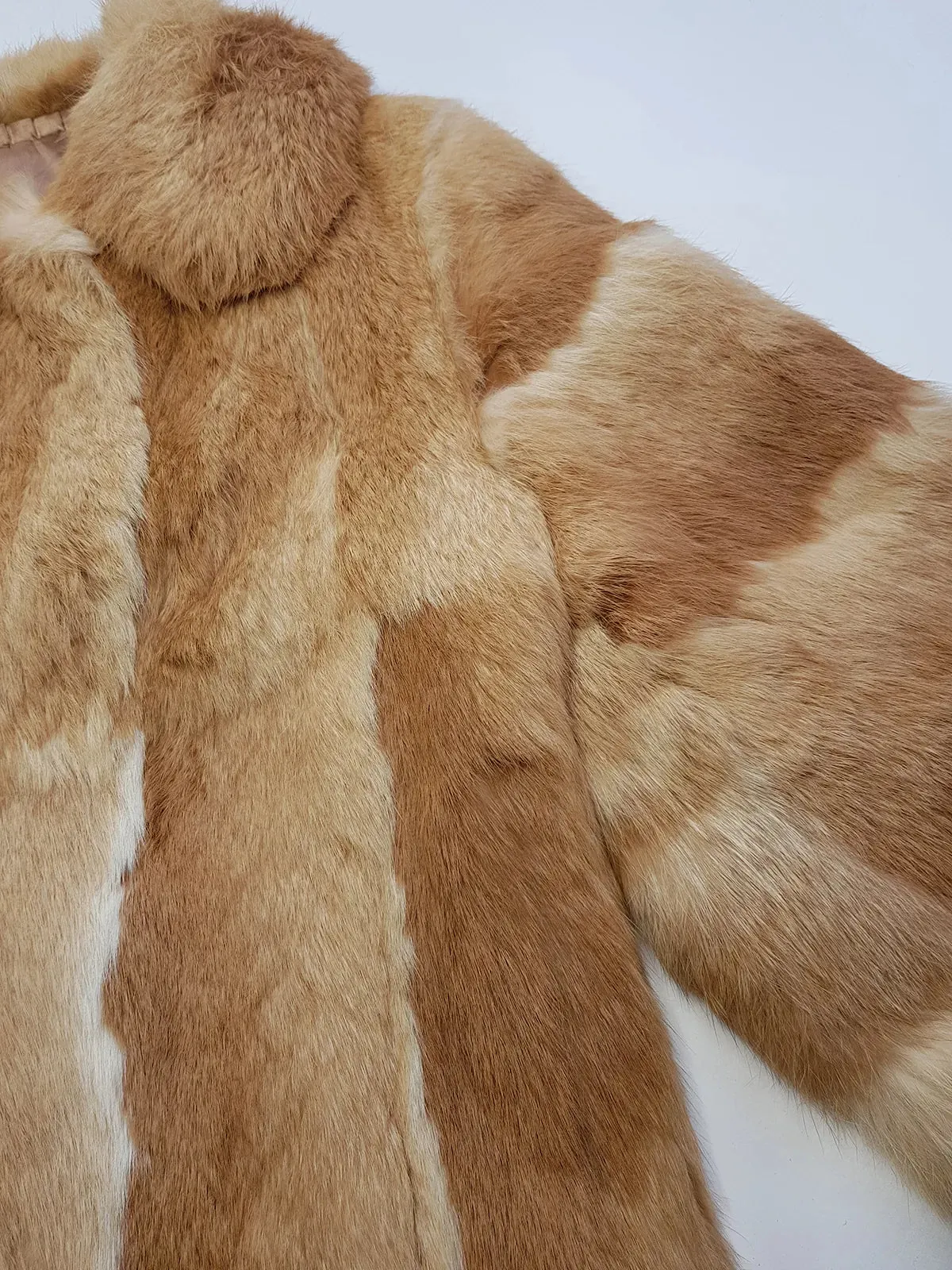 1960s Vintage Caramel Rabbit Coat - Super Soft - Creamy Caramel Brown