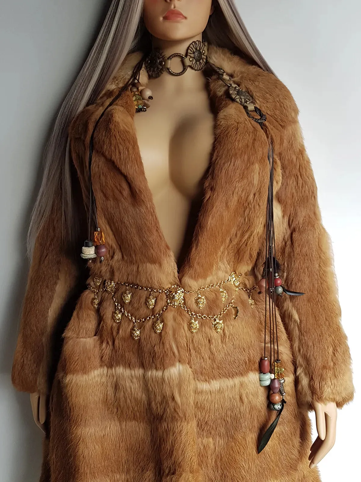 1960s Vintage Caramel Rabbit Fur Coat - Rich Golden Caramel - Absolutely Gorgeous - Soft & Dreamy - Long Length