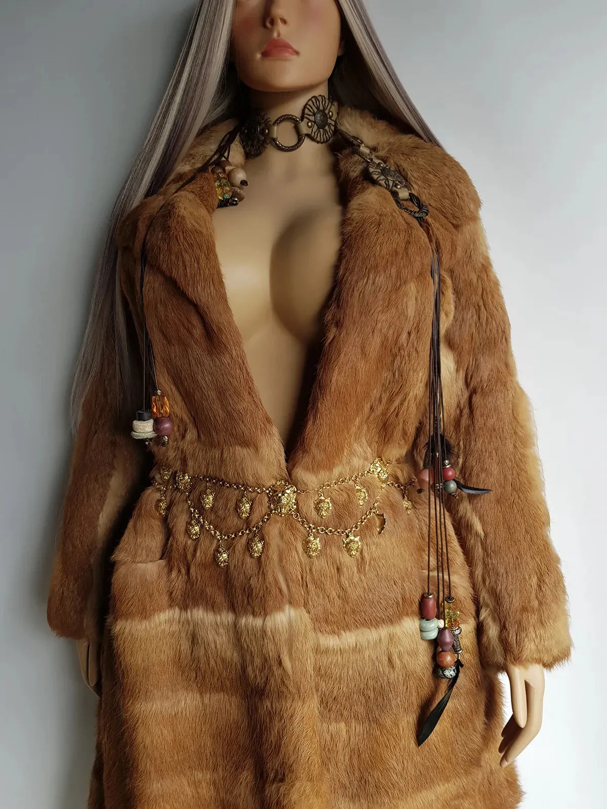 1960s Vintage Caramel Rabbit Fur Coat - Rich Golden Caramel - Absolutely Gorgeous - Soft & Dreamy - Long Length