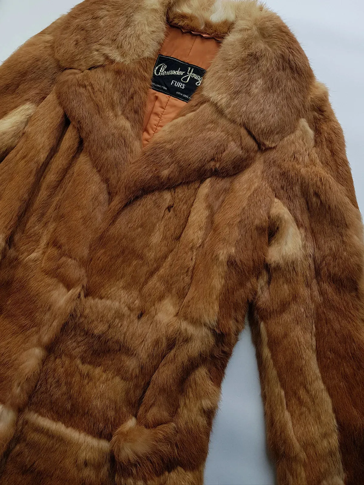 1960s Vintage Caramel Rabbit Fur Coat - Rich Golden Caramel - Absolutely Gorgeous - Soft & Dreamy - Long Length