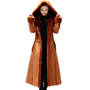 2018 New Faux Shearling Sheepskin Coats Women Thick Artificial Suede Jackets Women Autumn Winter Lambs Wool Thicken Warm Parkas