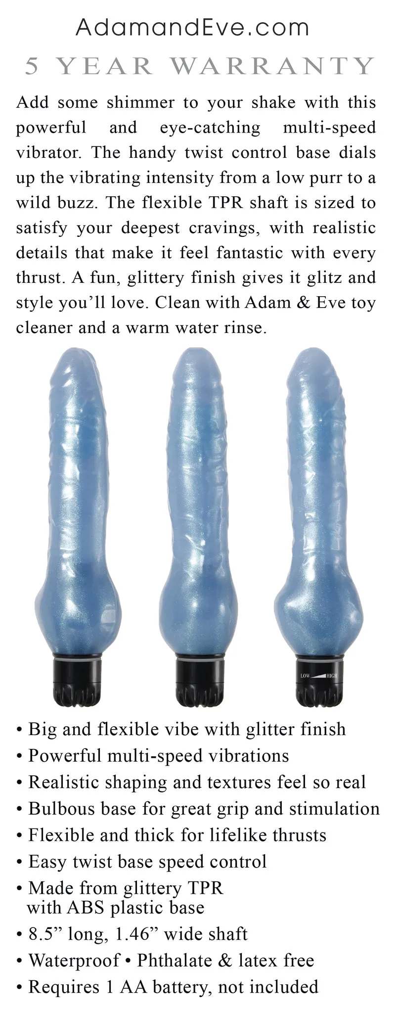 Adam & Eve Blue Dolphin Vibrator