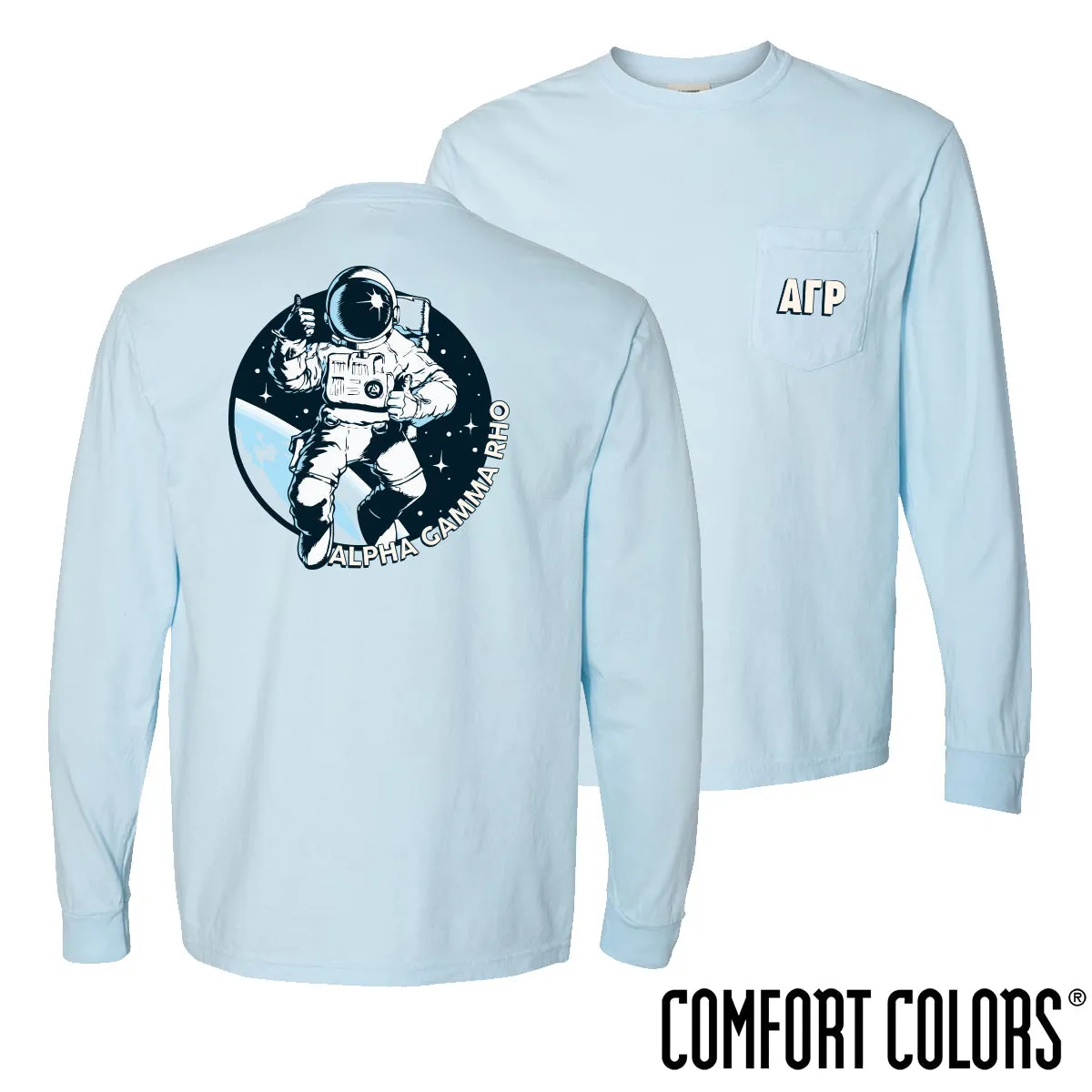 AGR Comfort Colors Space Age Long Sleeve Pocket Tee