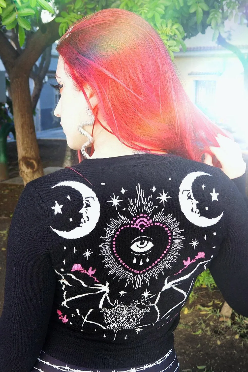 All Seeing Eye Magic Bat Cardigan Sweater