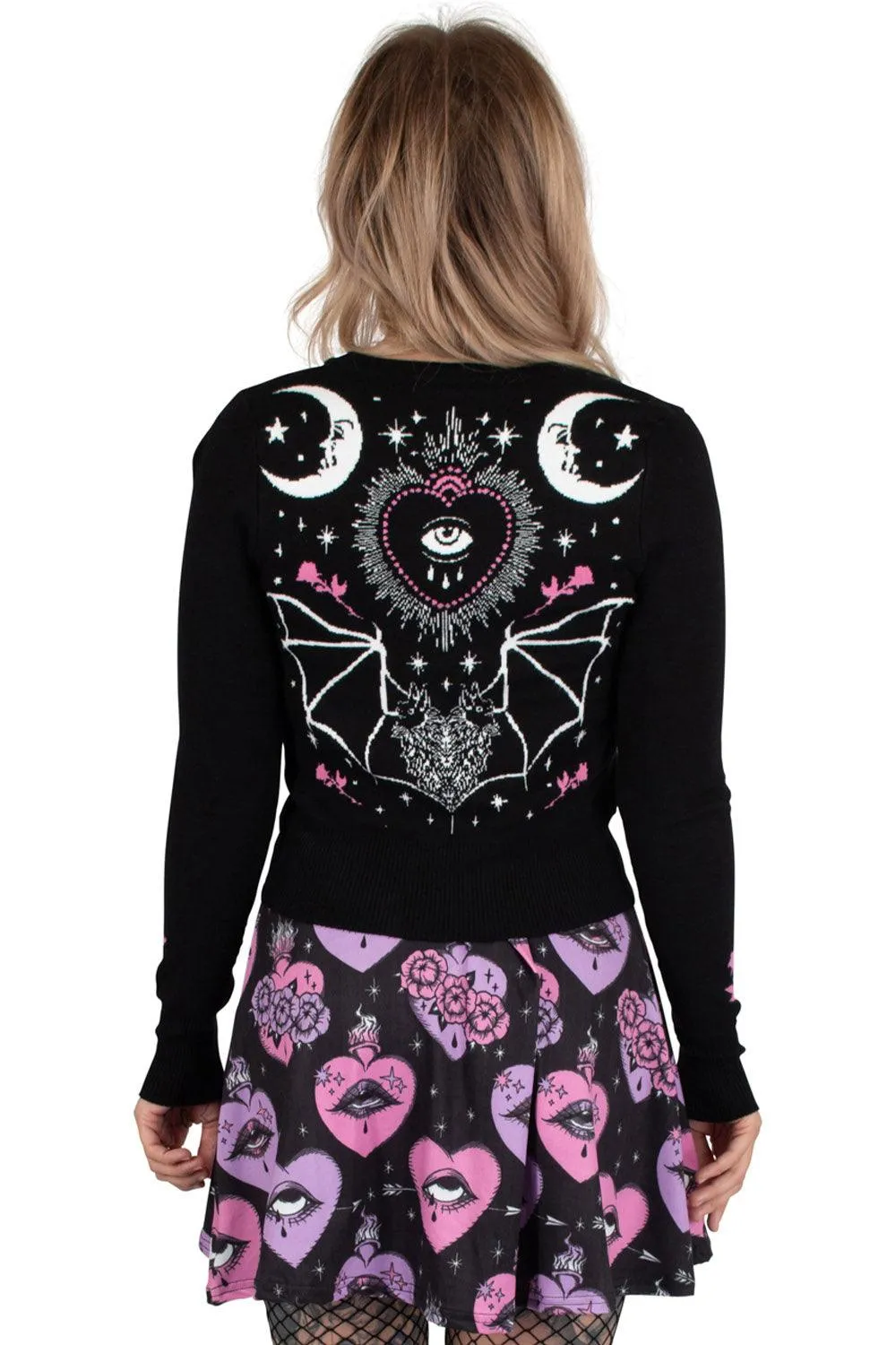 All Seeing Eye Magic Bat Cardigan Sweater