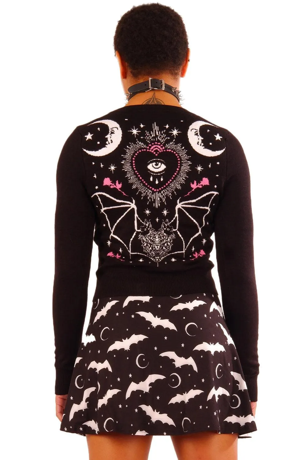 All Seeing Eye Magic Bat Cardigan Sweater