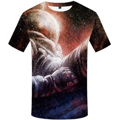 Astronaut T shirts Men Space Galaxy T shirts Funny Psychedelic Tshirt Printed Gothic Tshirts Novelty Short Sleeve T shirts Mens