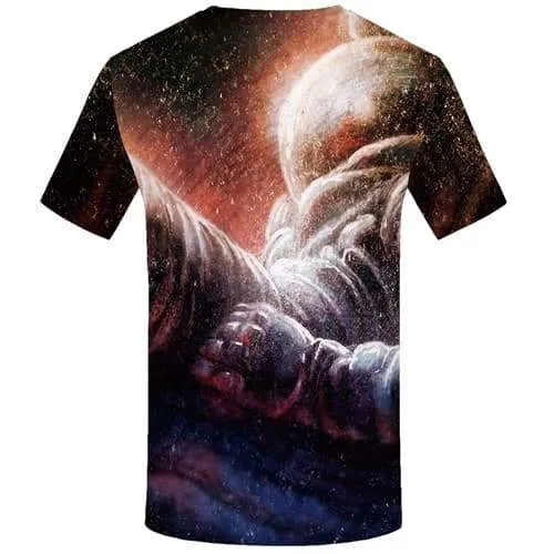 Astronaut T shirts Men Space Galaxy T shirts Funny Psychedelic Tshirt Printed Gothic Tshirts Novelty Short Sleeve T shirts Mens