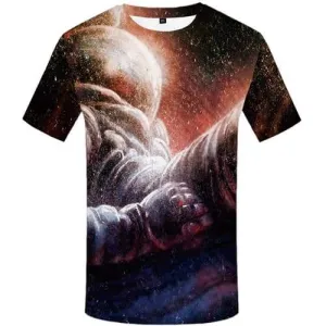 Astronaut T shirts Men Space Galaxy T shirts Funny Psychedelic Tshirt Printed Gothic Tshirts Novelty Short Sleeve T shirts Mens