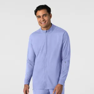 Boundless Men's Warm Up Scrub Jacket - Ceil Blue