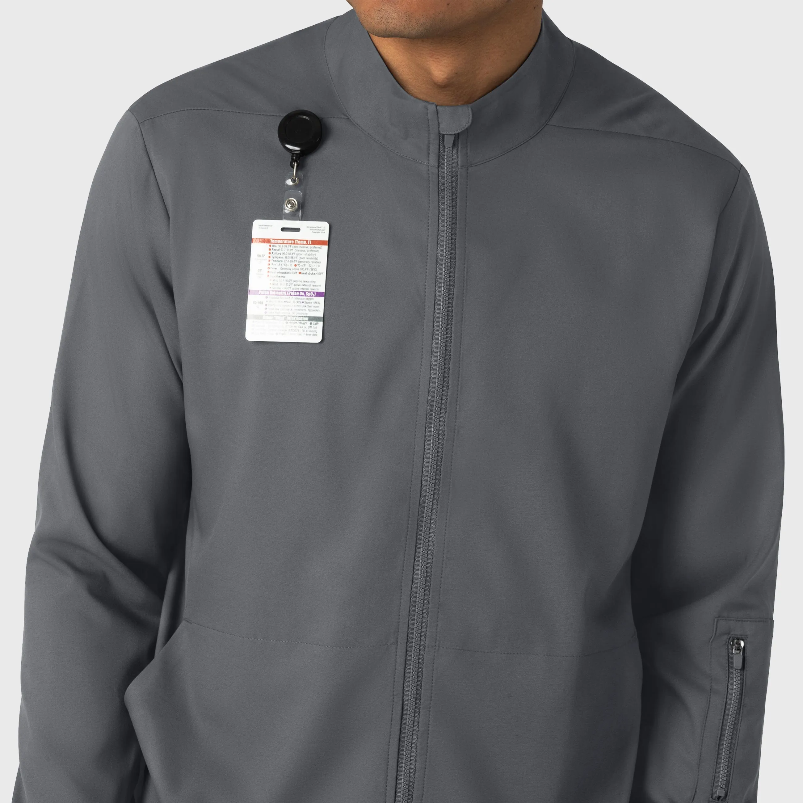 Boundless Men's Warm Up Scrub Jacket - Pewter