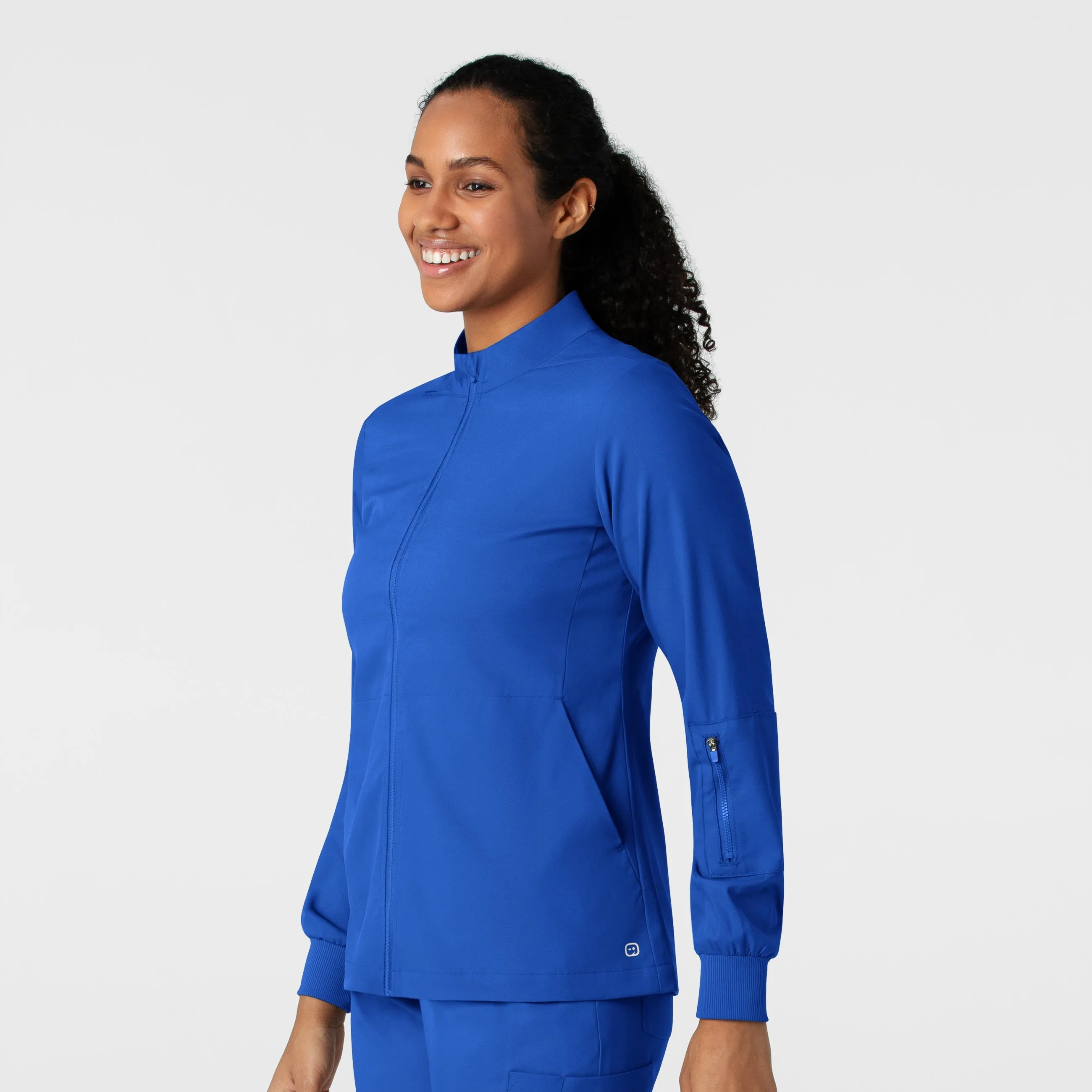 Boundless Women's Warm Up Scrub Jacket - Royal