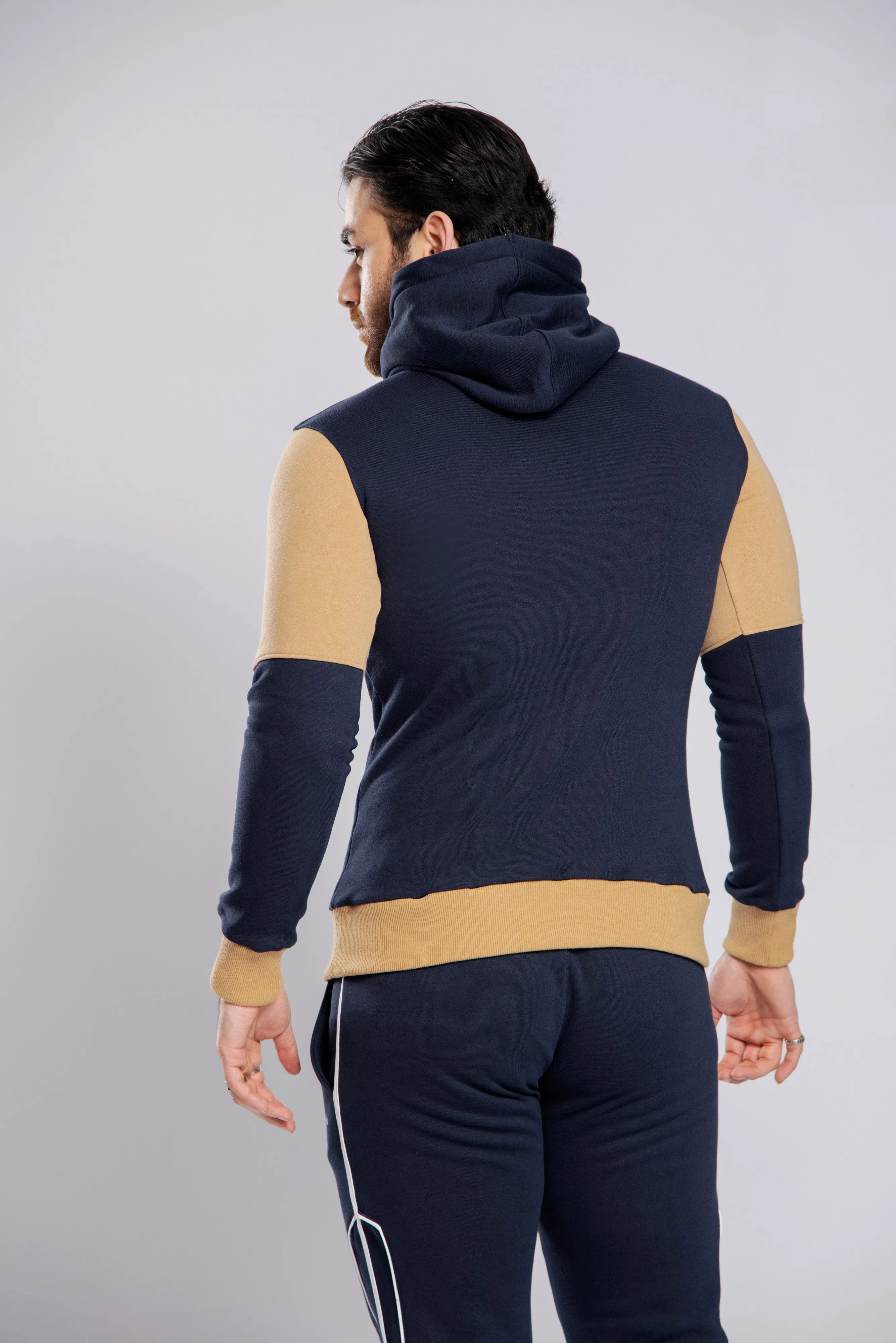 Bradford Hoodie - Navy/Beige | Kaptan