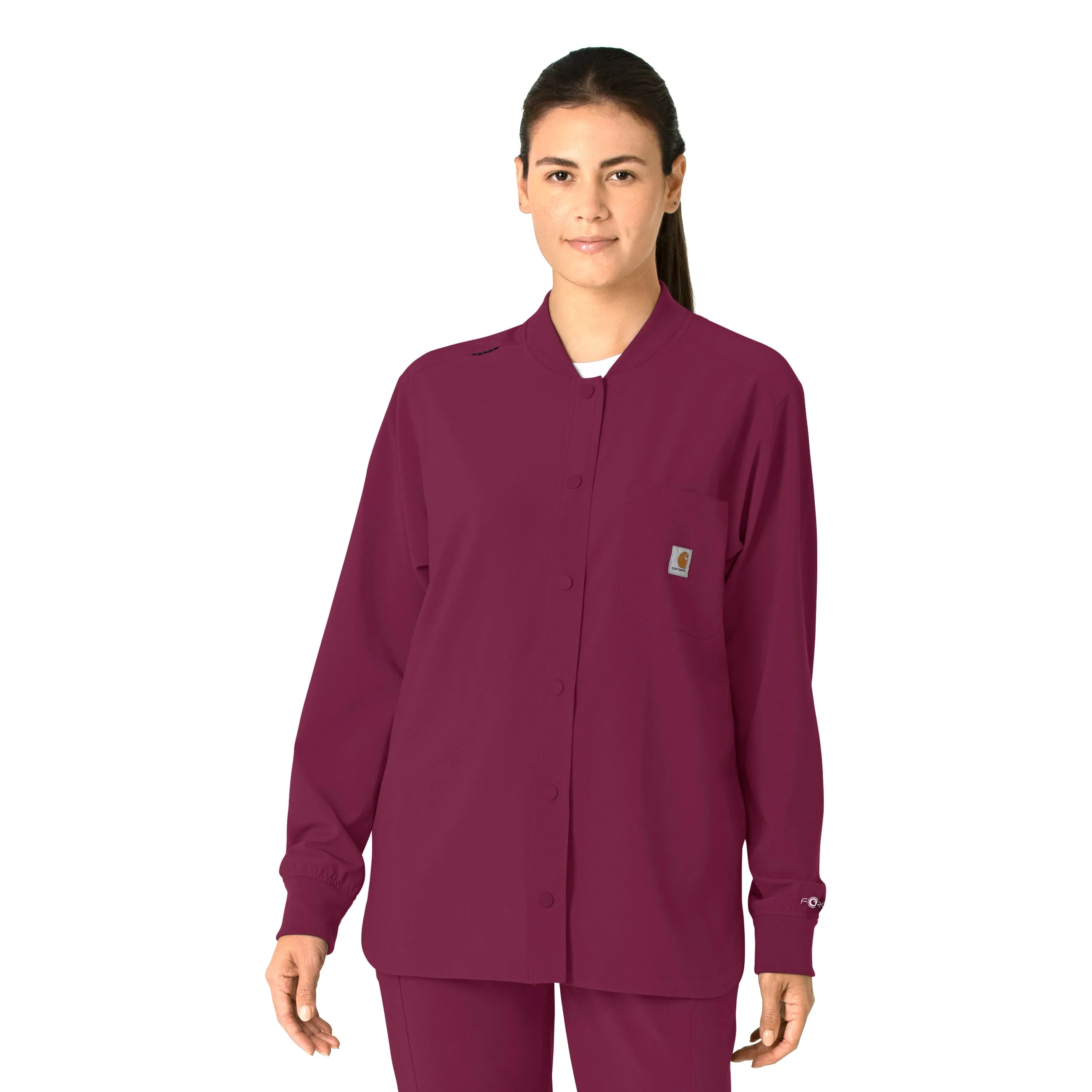 Carhartt Force Cross-Flex Women's Shirt Jacket - Wine