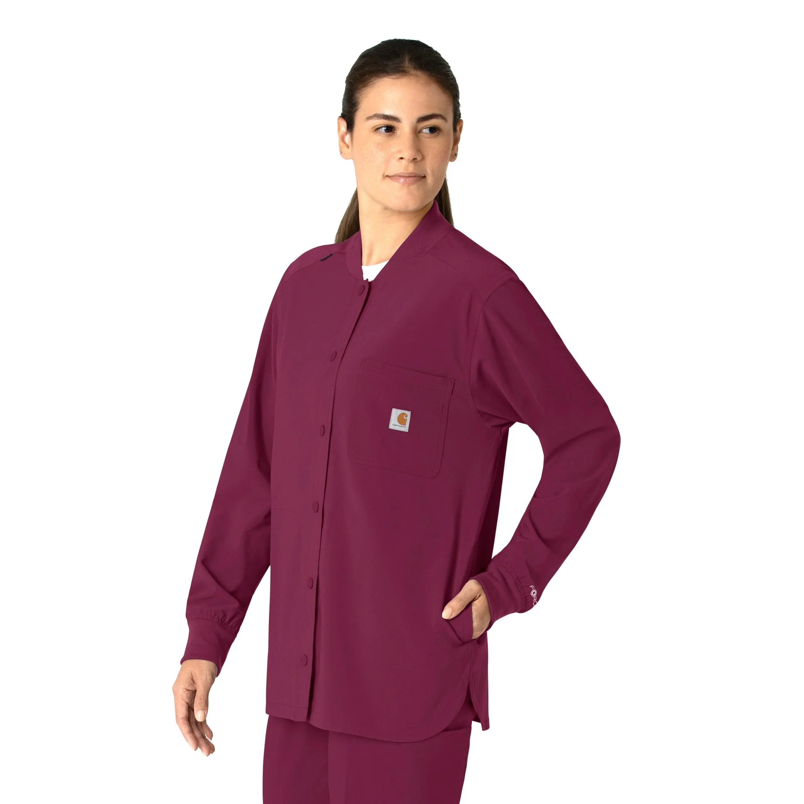 Carhartt Force Cross-Flex Women's Shirt Jacket - Wine