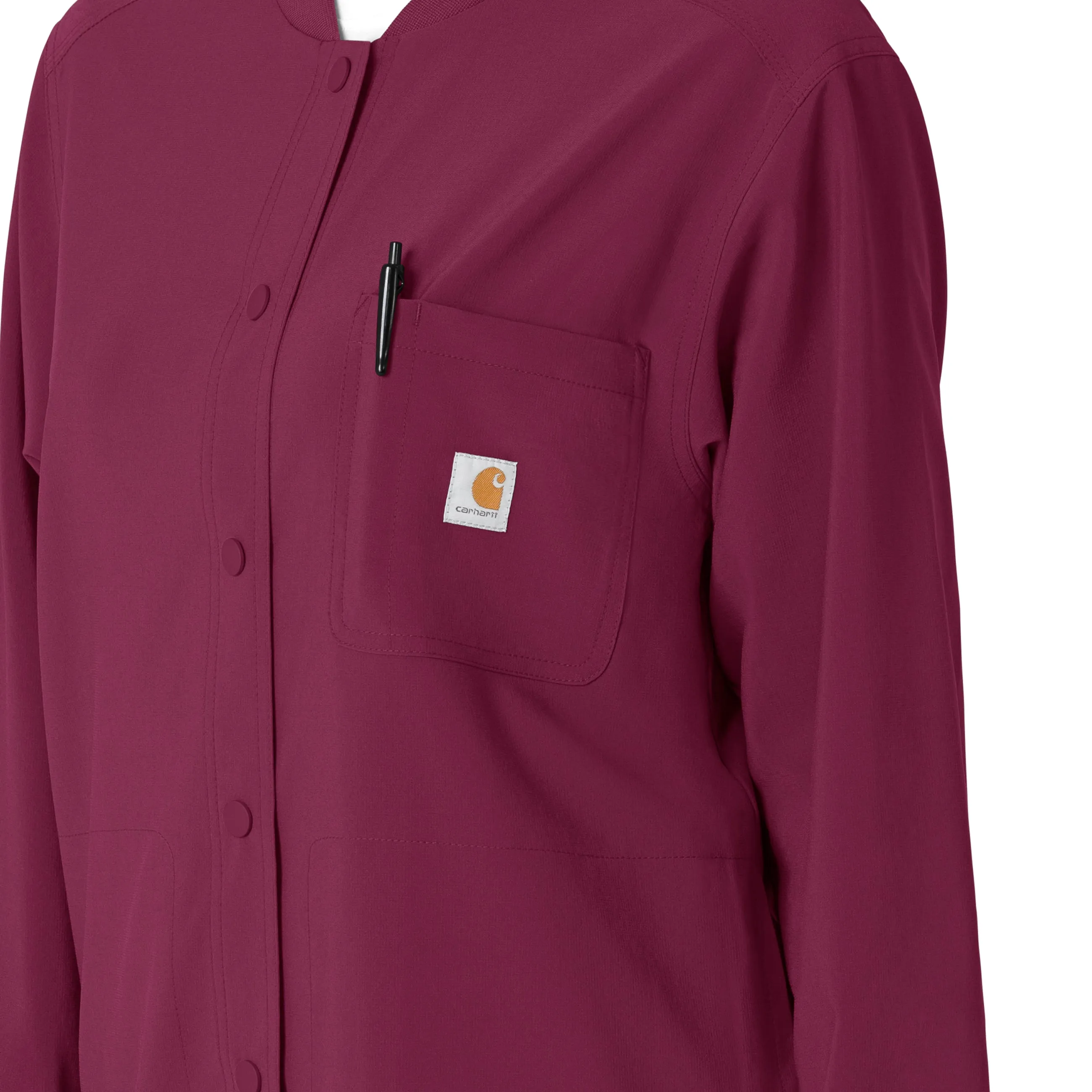 Carhartt Force Cross-Flex Women's Shirt Jacket - Wine