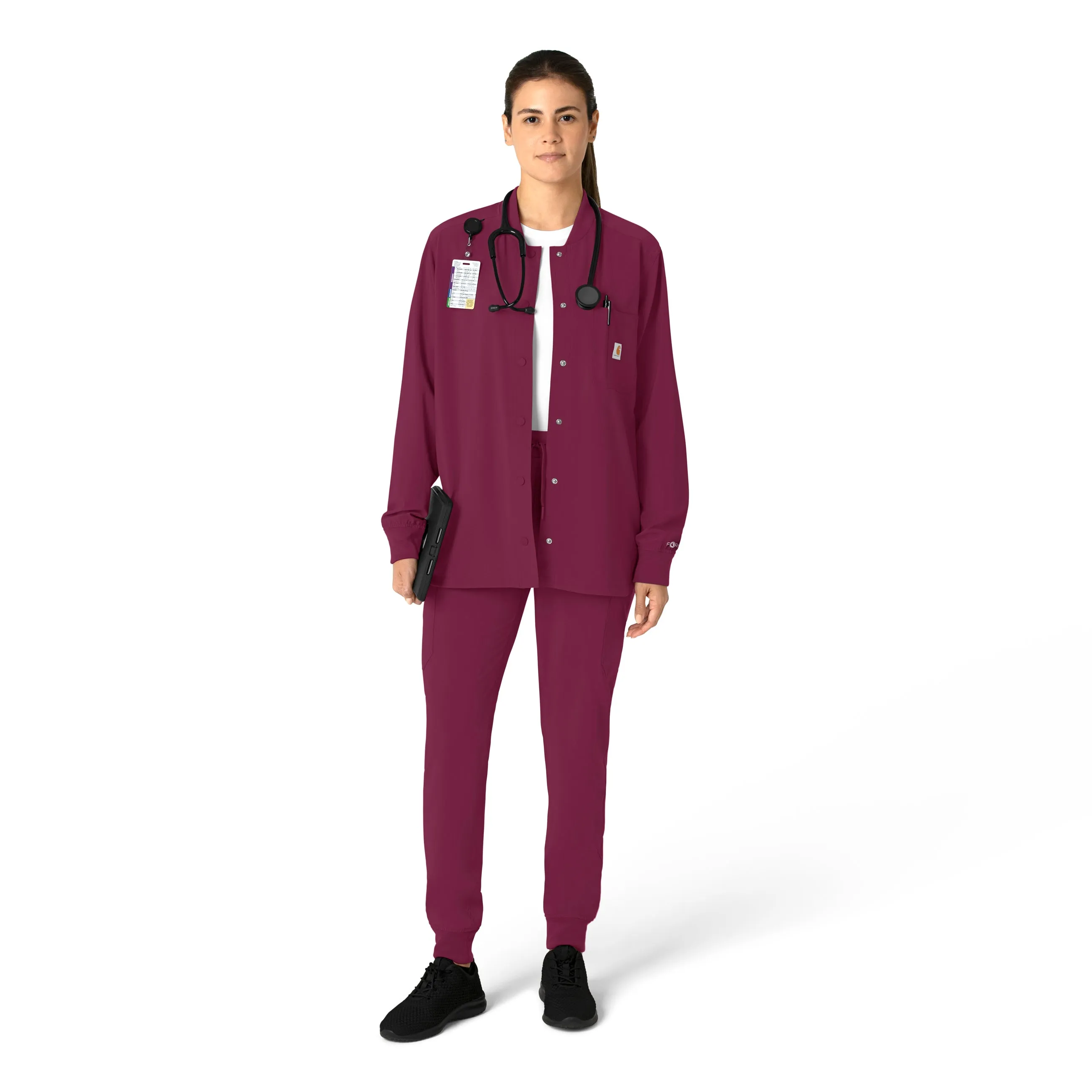 Carhartt Force Cross-Flex Women's Shirt Jacket - Wine