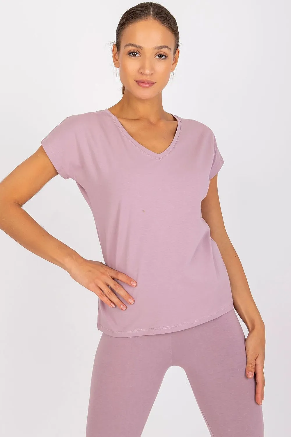 Charming Heart Neckline Cotton T-Shirt for Casual Elegance