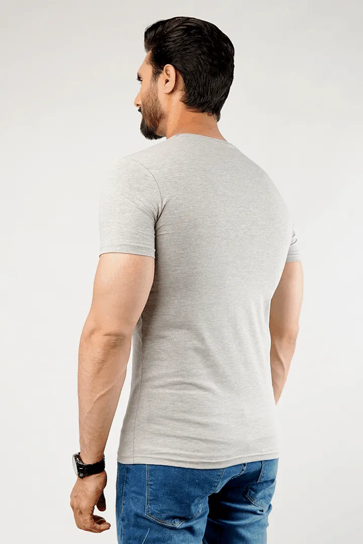 Crew Neck Undershirt - Heather Grey