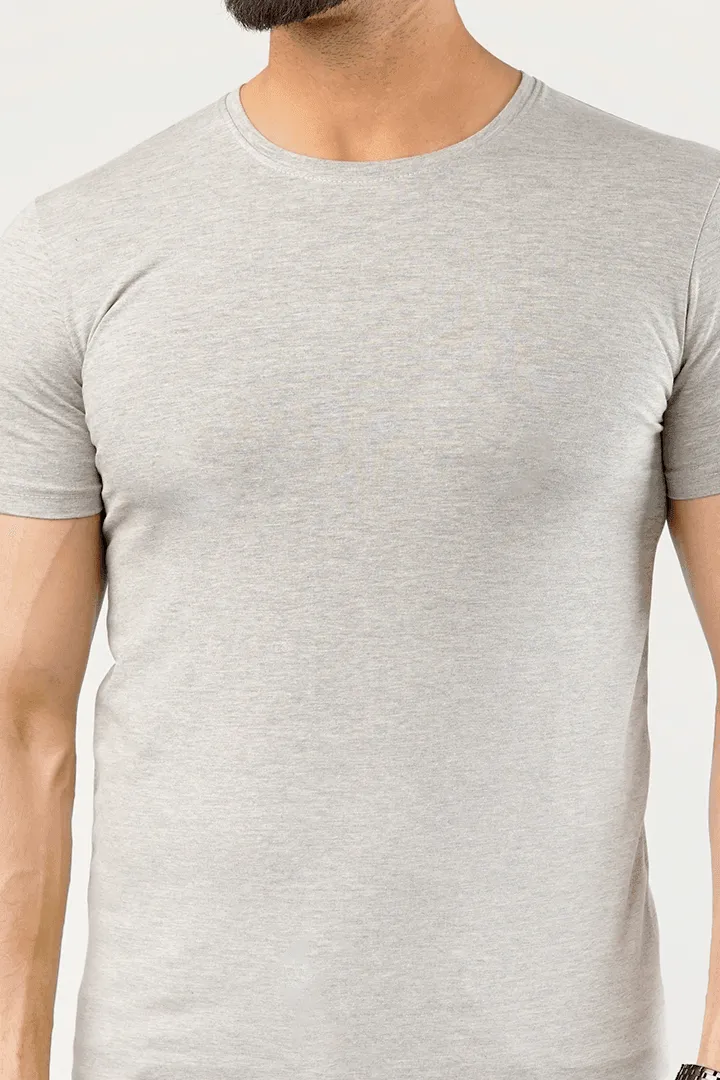 Crew Neck Undershirt - Heather Grey