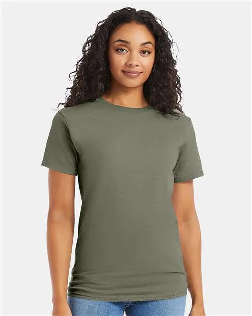 Custom Embroidered - Hanes - Essential-T T-Shirt - Fatigue Green - 5280