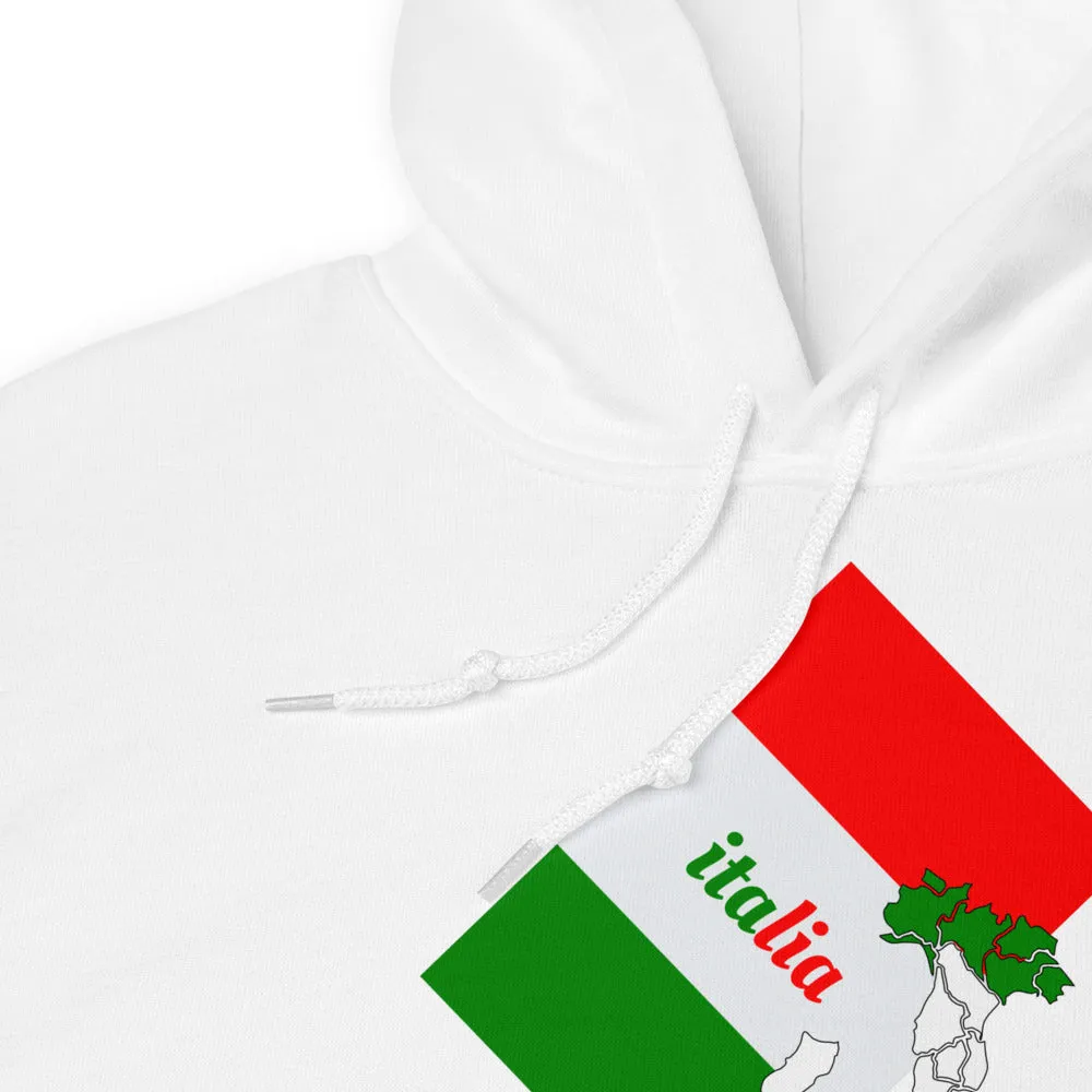 Elegant Italia - Italy Flag And Map Unisex Soft Feel Heavy Blend Hoodie