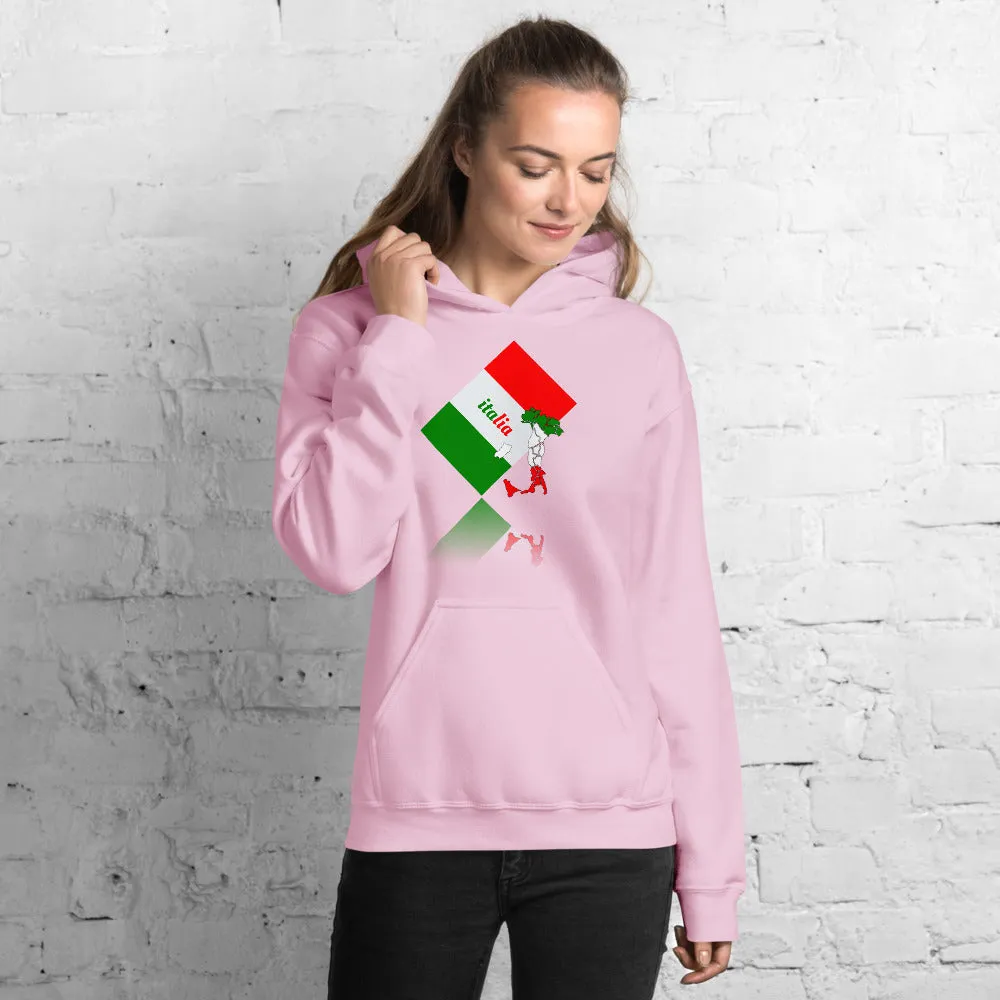 Elegant Italia - Italy Flag And Map Unisex Soft Feel Heavy Blend Hoodie