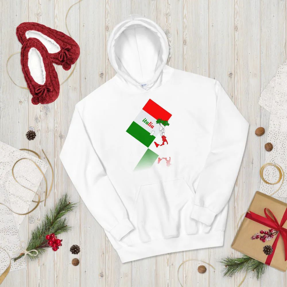 Elegant Italia - Italy Flag And Map Unisex Soft Feel Heavy Blend Hoodie