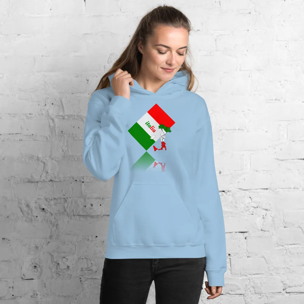 Elegant Italia - Italy Flag And Map Unisex Soft Feel Heavy Blend Hoodie