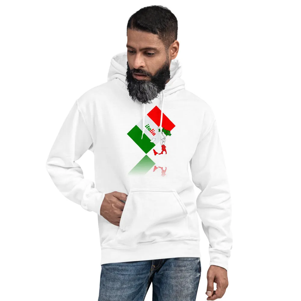 Elegant Italia - Italy Flag And Map Unisex Soft Feel Heavy Blend Hoodie