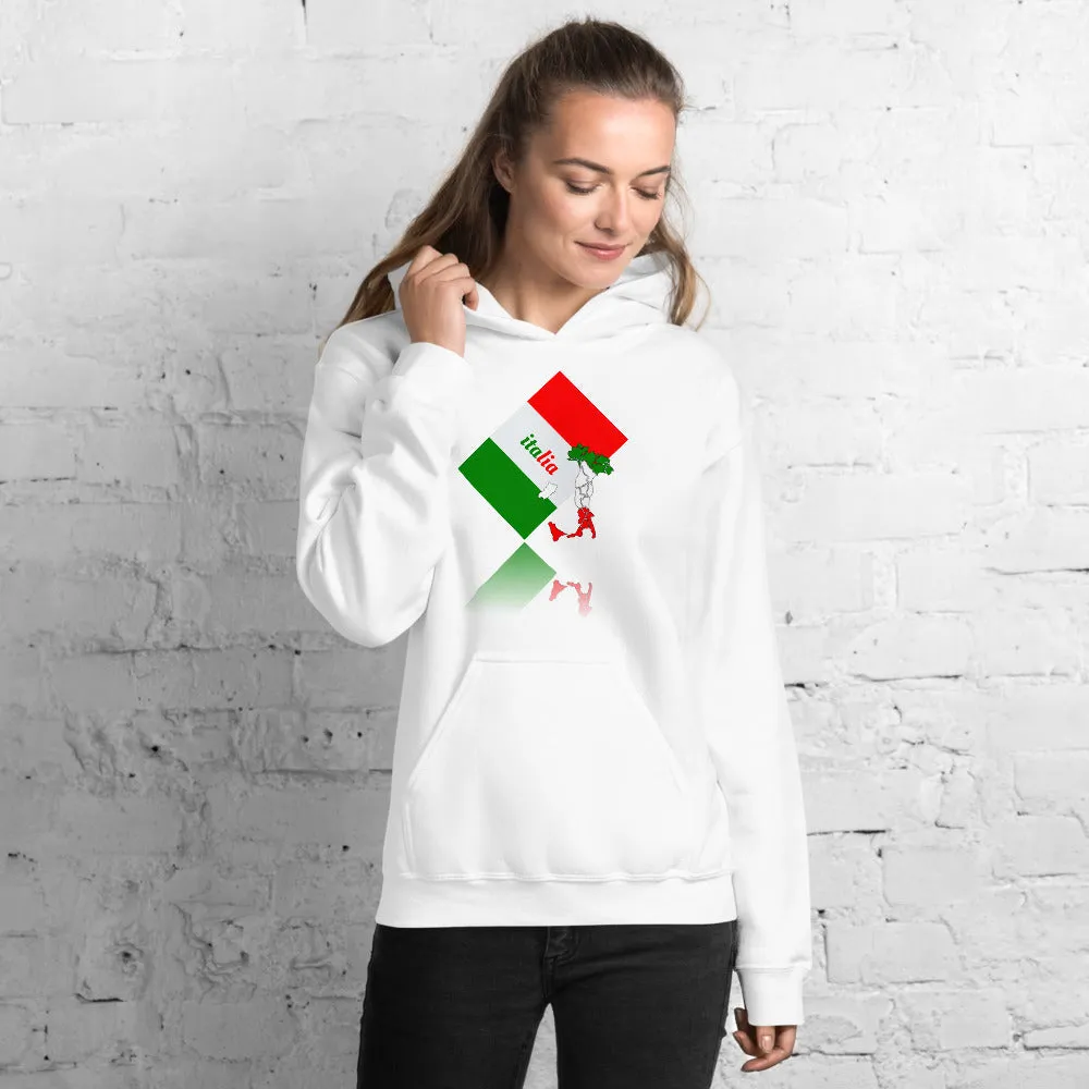 Elegant Italia - Italy Flag And Map Unisex Soft Feel Heavy Blend Hoodie