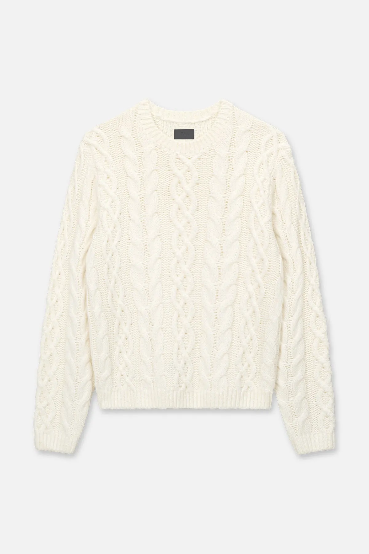 ETHAN SWEATER | WHITE CABLE KNIT