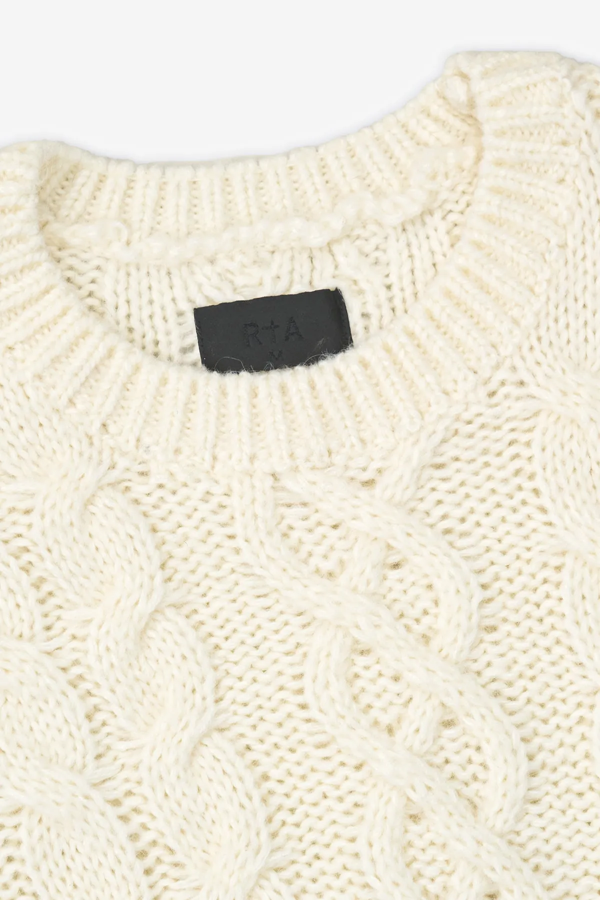 ETHAN SWEATER | WHITE CABLE KNIT