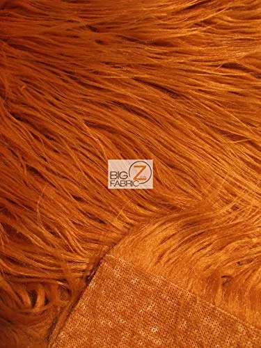 Faux Fake Fur Solid Mongolian Long Pile Fabric / Cocoa / Ecoshag 15 Yard Bolt