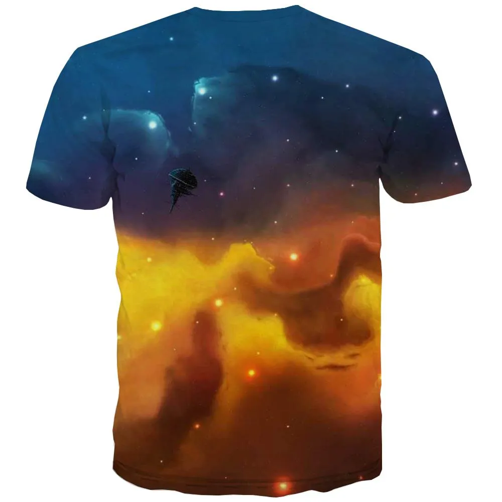 Galaxy T shirts Men Planet T shirts Funny Starry Sky Tshirts Casual Colorful T-shirts 3d Harajuku Tshirts Novelty