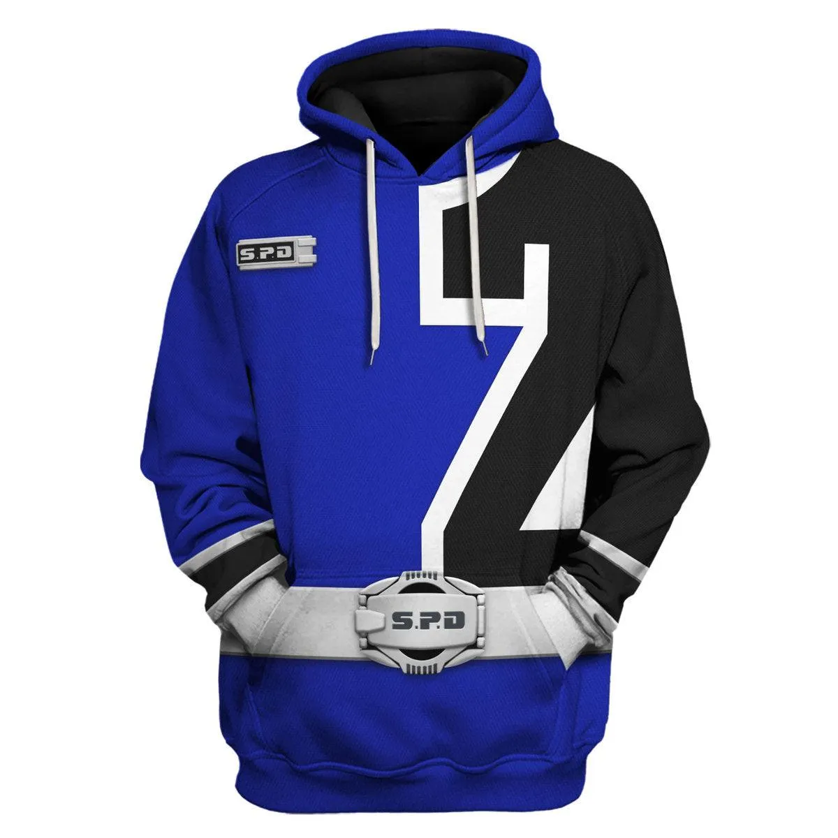 Gearhomie S.P.D Blue Ranger Hoodies Sweatshirt T-shirt Sweatpants Hawaiian Tracksuit