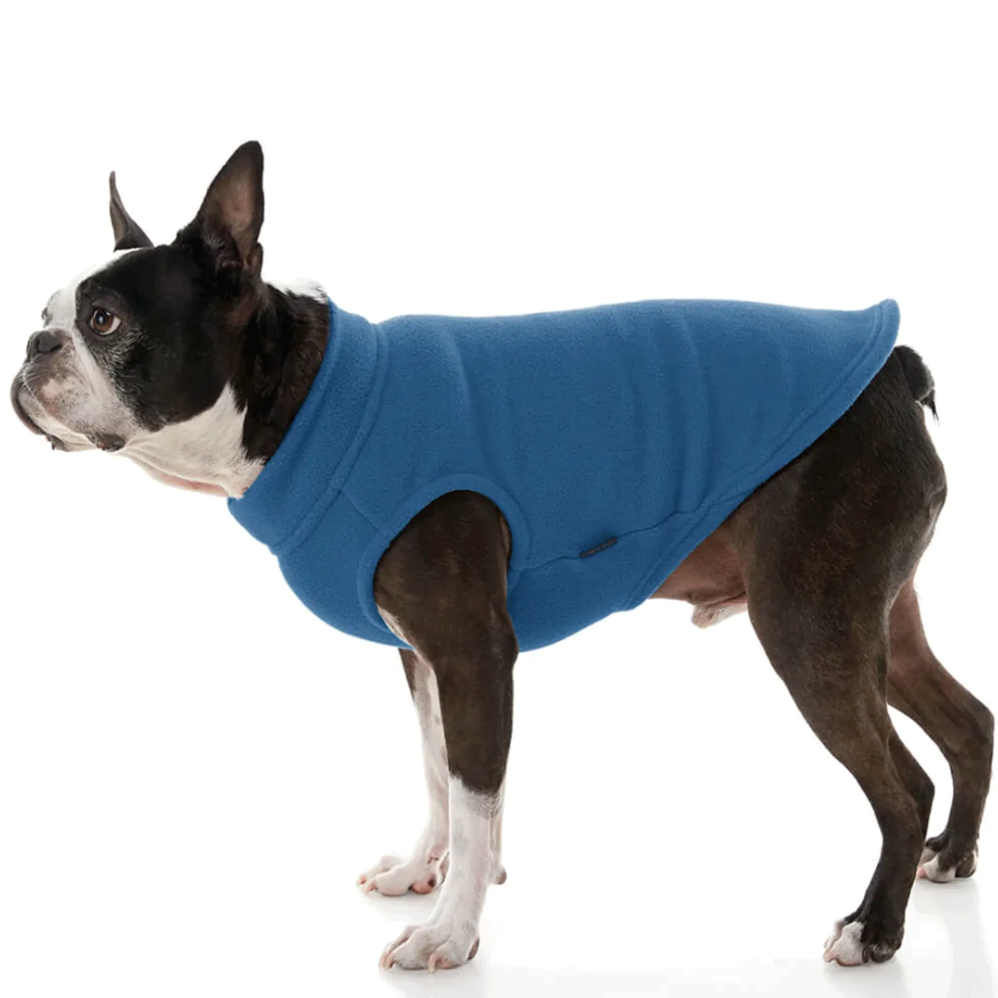 Gooby Steel Blue Stretch Fleece Dog Vest