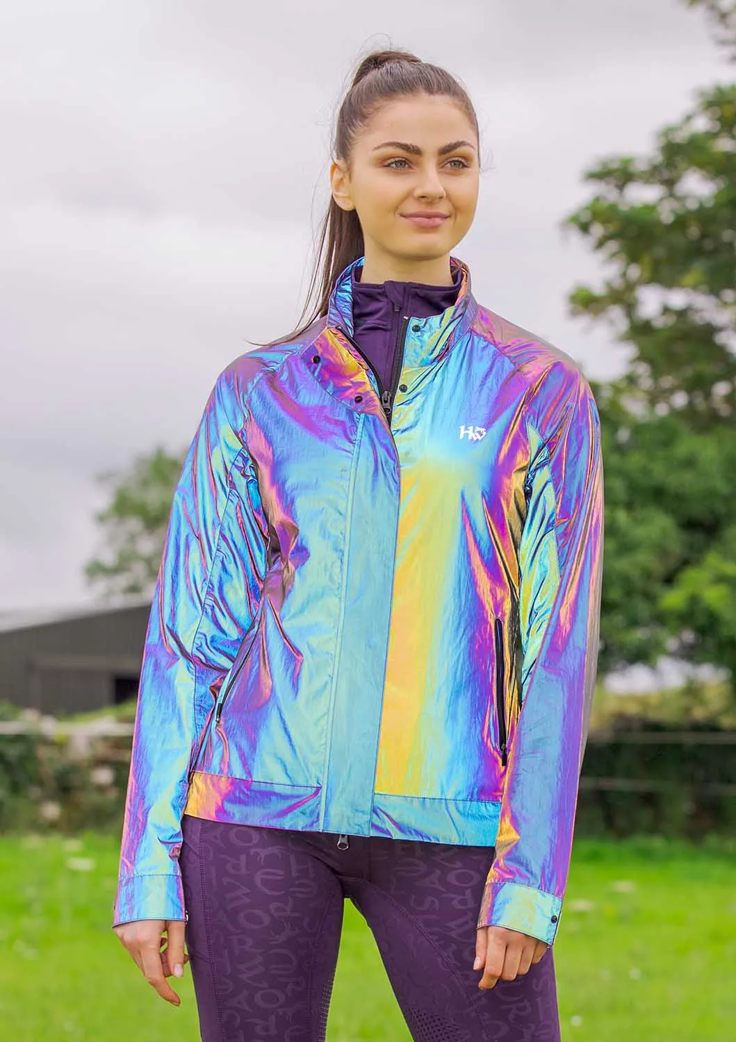 Horseware Ireland Rainbow Reflective Jacket, Purple