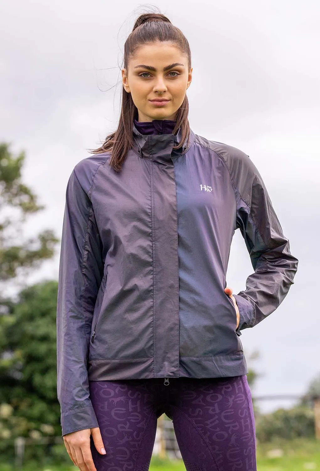 Horseware Ireland Rainbow Reflective Jacket, Purple