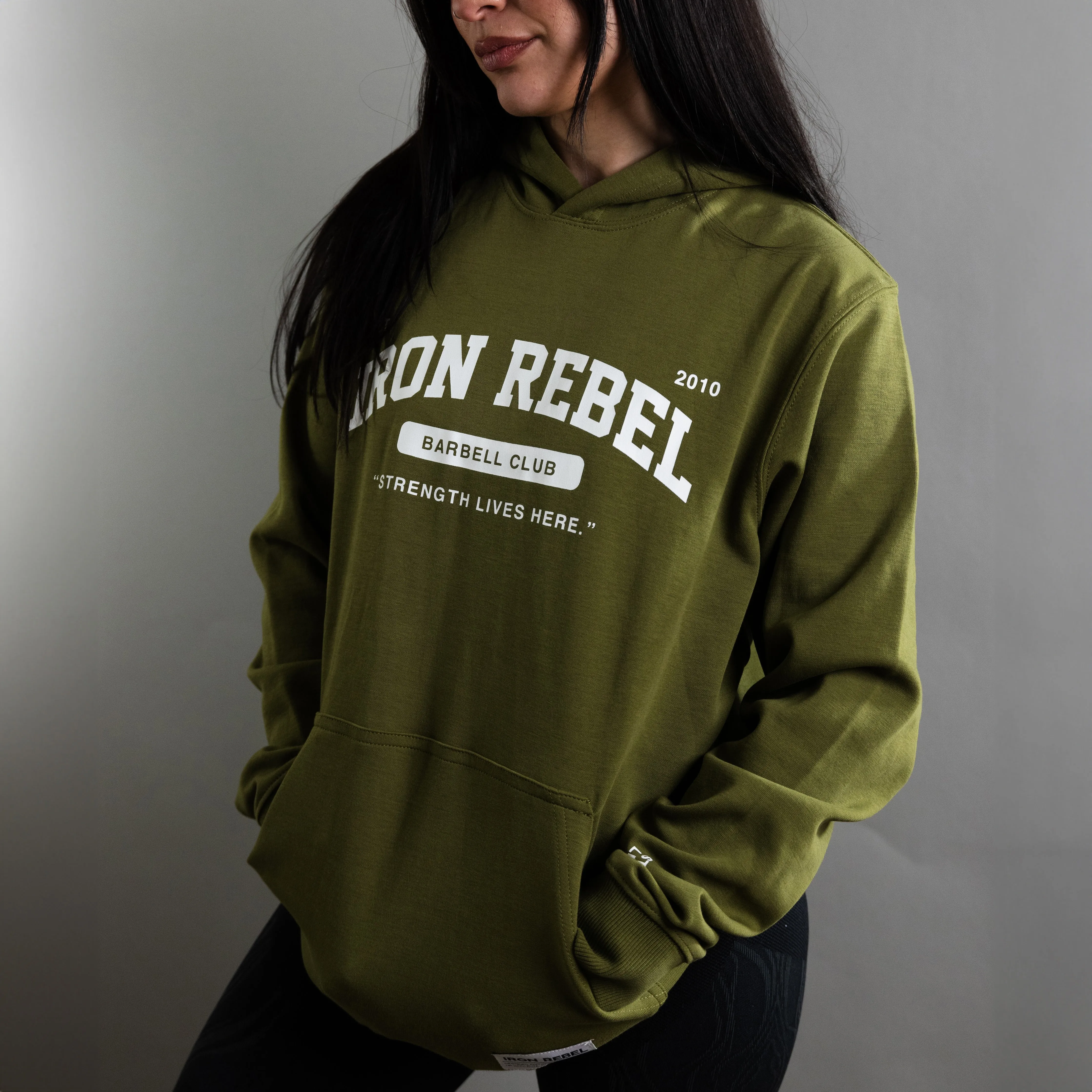 IR Barbell Club Hoodie (Olive)