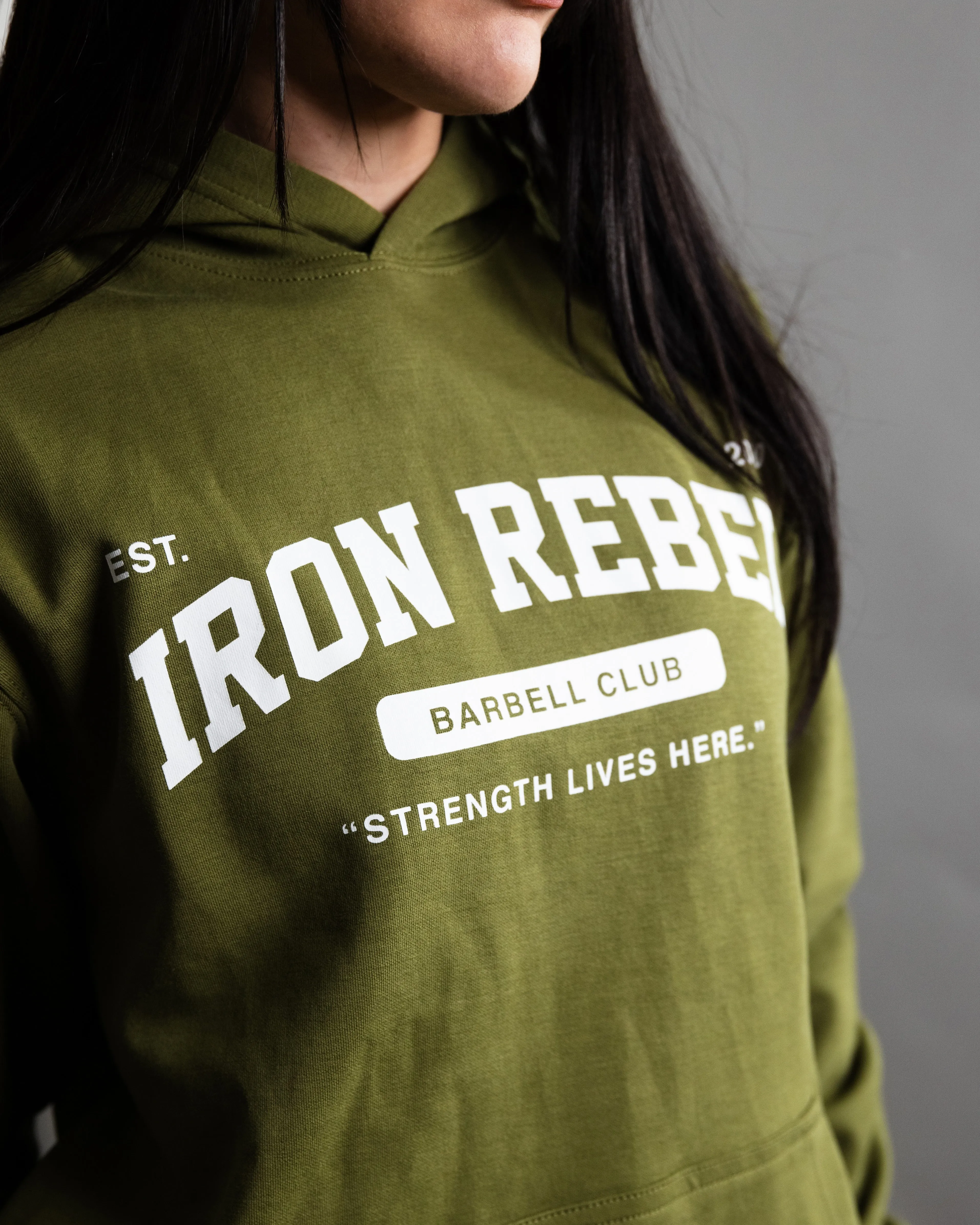 IR Barbell Club Hoodie (Olive)