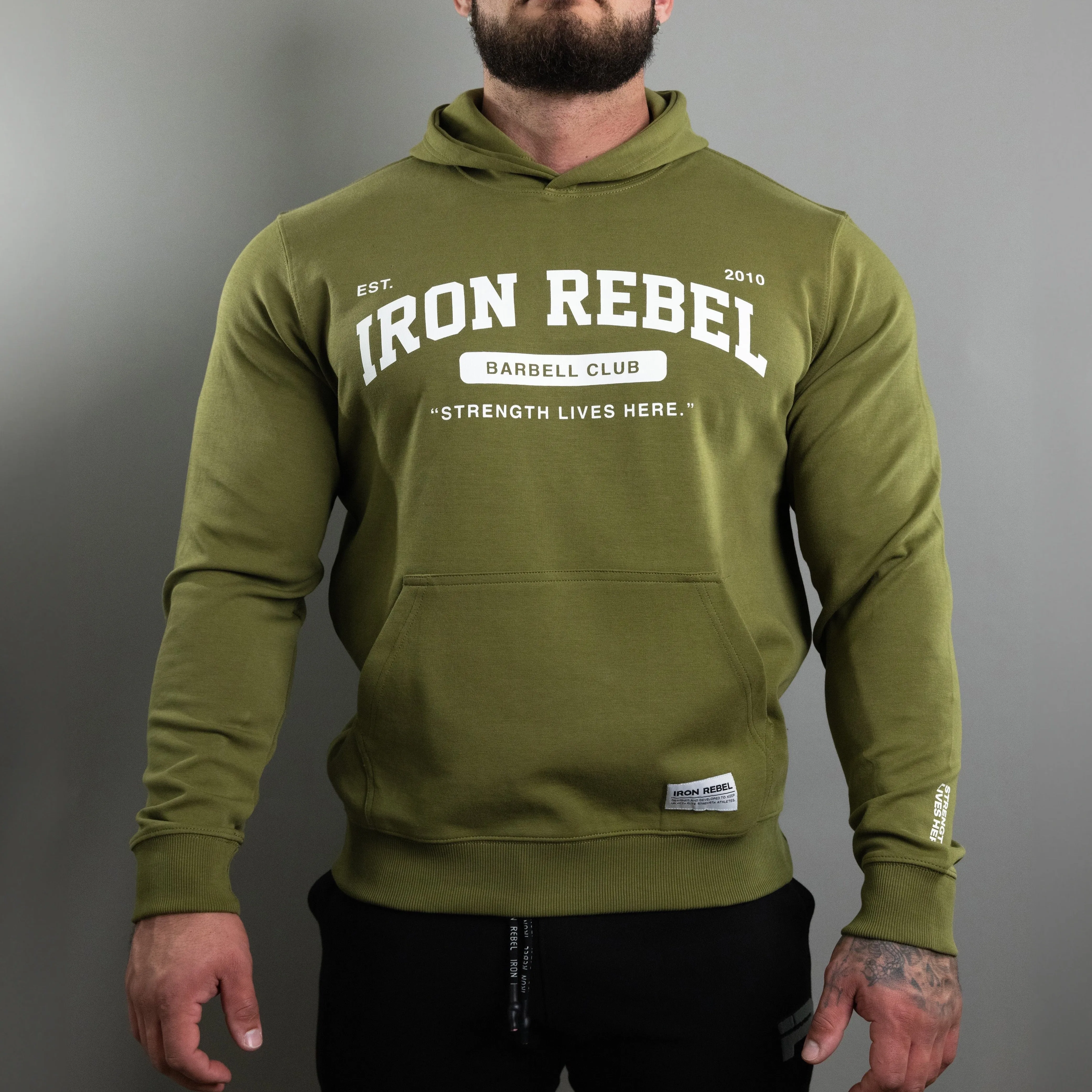 IR Barbell Club Hoodie (Olive)