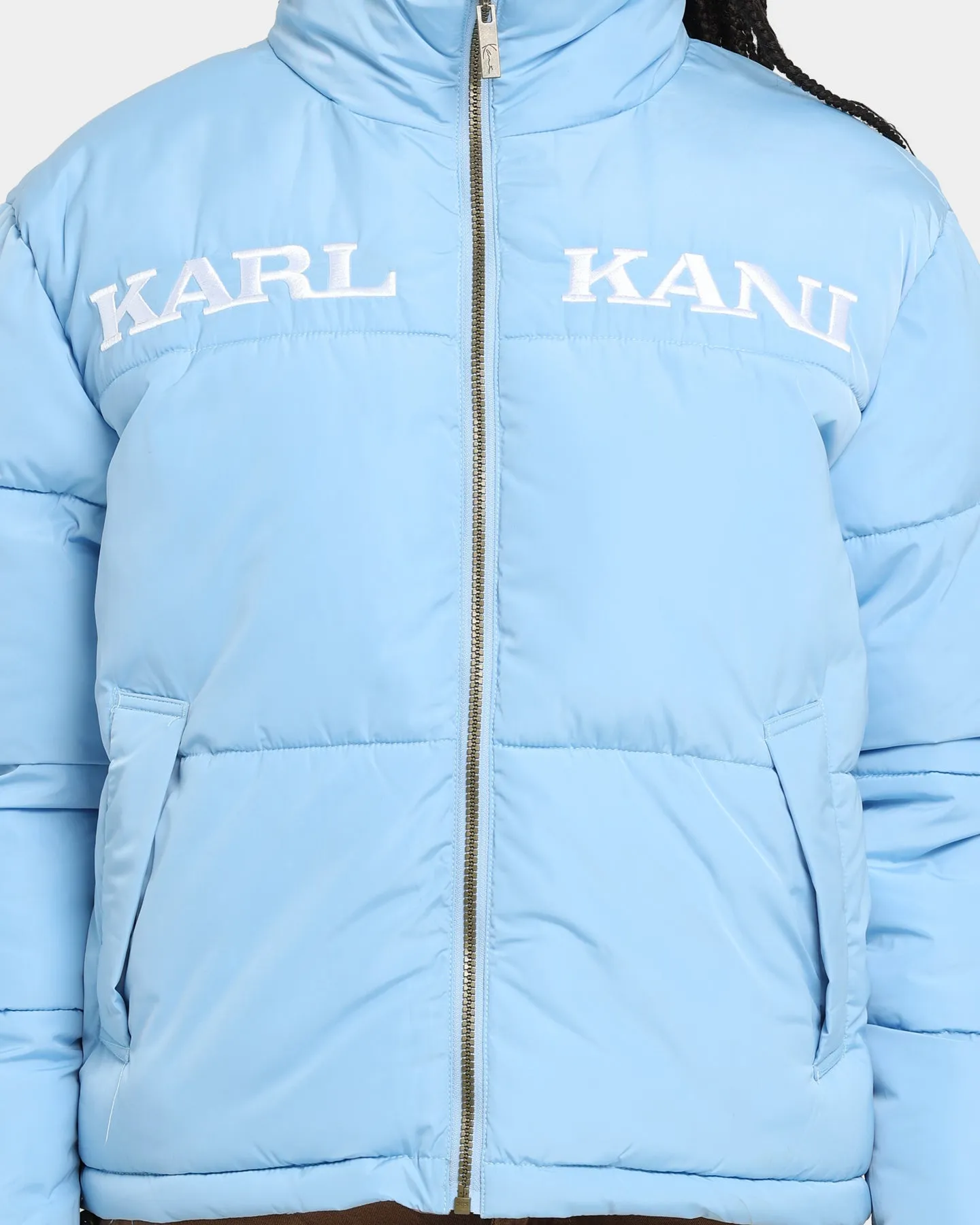 Karl Kani Women's Retro Reversible Puffer Jacket Blue/Brown