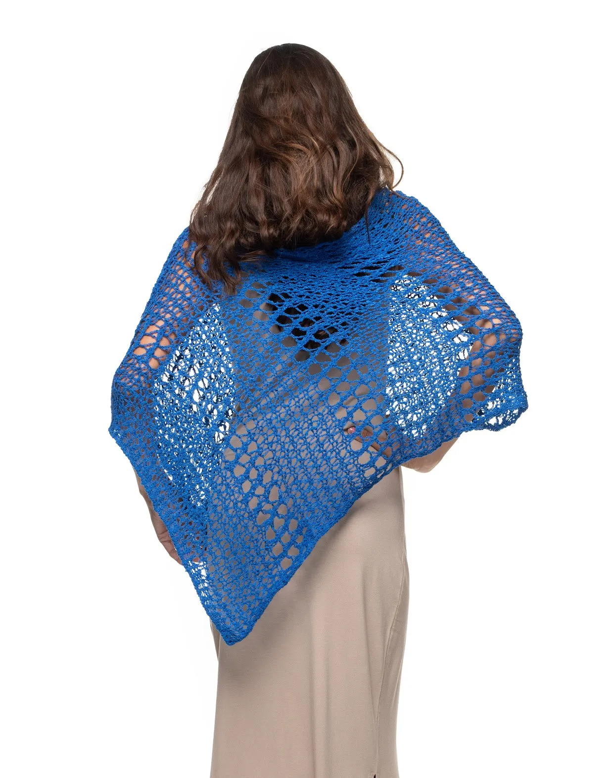 Knitted Asymmetrical Poncho Big Hole